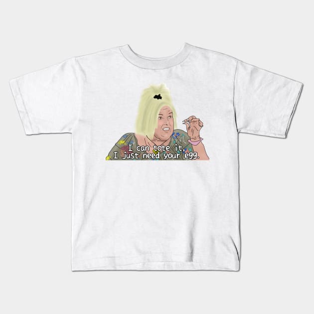 Angela - I need your egg Kids T-Shirt by Ofthemoral